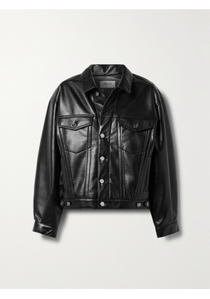 AGOLDE - Charli Recycled Leather-blend Jacket - Black - x small,small,medium,large,x large