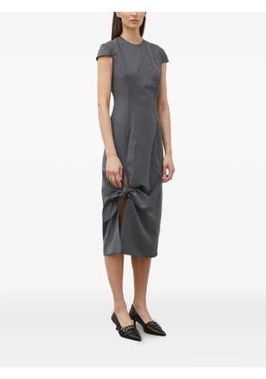 REMAIN knot-detail midi dress - Grey