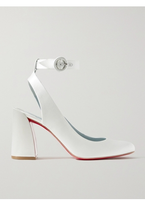 Christian Louboutin - Miss Sab 85 Satin Pumps - White - IT34.5,IT35,IT35.5,IT36,IT36.5,IT37,IT37.5,IT38,IT38.5,IT39,IT39.5,IT40,IT40.5,IT41,IT41.5,IT42
