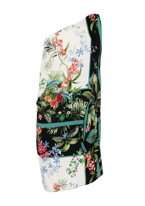 BLAKLACE one-shoulder floral-print dress - White