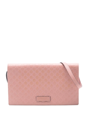 Gucci Pre-Owned 2016-2025 Microguccissima Wallet on Strap crossbody bag - Pink