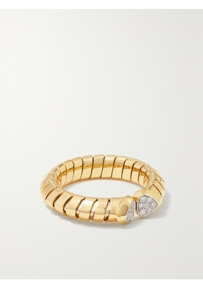 Marina B - Trisolina 18-karat Gold, Silver And Diamond Ring - 5,5 1/2,6,6 1/2,7