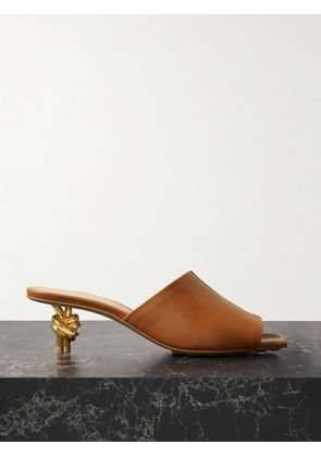 Bottega Veneta - Knot Leather Mules - Brown - EU 35,EU 35.5,EU 36,EU 36.5,EU 37.5,EU 38,EU 38.5,EU 39,EU 39.5,EU 40,EU 40.5,EU 41,EU 41.5