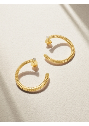 Marina B - Trisolina 18-karat Gold Diamond Hoop Earrings - One size