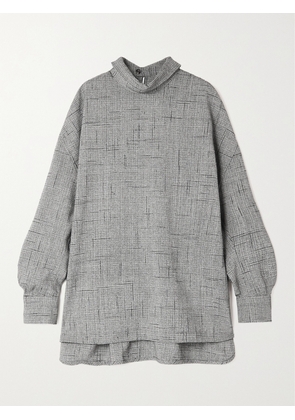 Bottega Veneta - Oversized Woven Turtleneck Blouse - Gray - IT34,IT36,IT38,IT40,IT42,IT44,IT46