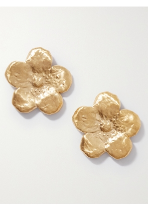 Completedworks - + Tove Flower Gold-plated Earrings - One size
