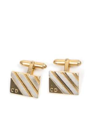 Christian Dior Pre-Owned 1980s CD cufflinks - Gold