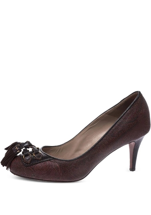 Etro Pre-Owned 70mm tassel-embellished pumps - Brown