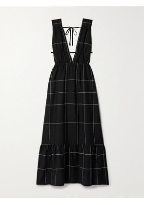 lemlem - + Net Sustain Lelisa Checked Cotton-blend Maxi Dress - Black - x small,small,medium,large