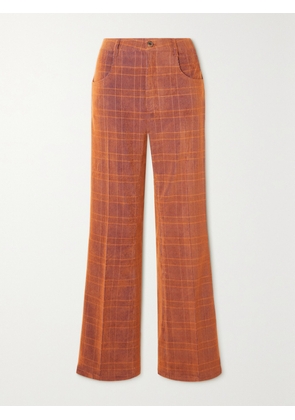 MCQ ALEXANDER MCQUEEN - Biosis Checked Corduroy Flared Pants - Orange - IT36,IT38,IT40,IT42,IT44