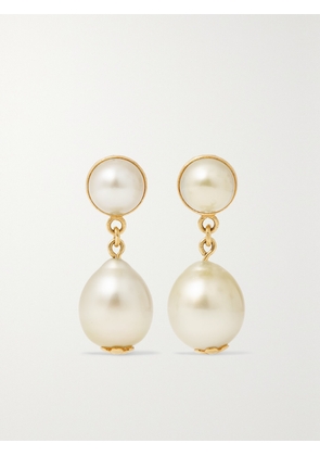 Pippa Small - 18-karat Gold Pearl Earrings - One size