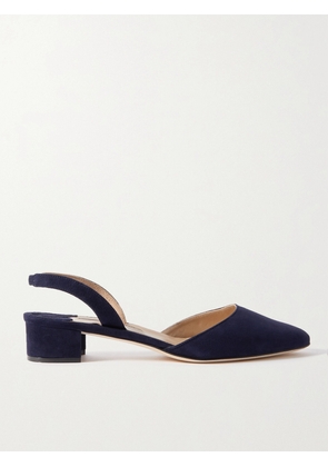 Manolo Blahnik - Aspro 30 Suede Slingback Point-toe Pumps - Blue - IT35,IT36,IT36.5,IT37,IT37.5,IT38,IT38.5,IT39,IT39.5,IT40,IT40.5,IT41,IT41.5,IT42,IT43