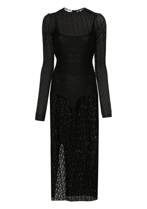 ALESSANDRO VIGILANTE semi-sheer mesh dress - Black