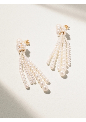 Sophie Bille Brahe - Colonna Grande 14-karat Recycled Gold Pearl Earrings - One size