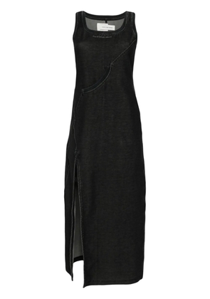 Feng Chen Wang sleeveless denim maxi dress - Grey