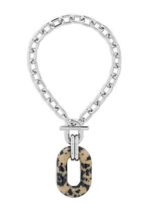 Rabanne link tortoiseshell necklace - Silver