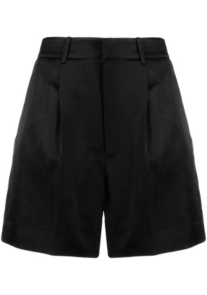 Ralph Lauren Collection logo-embroidered satin shorts - Black