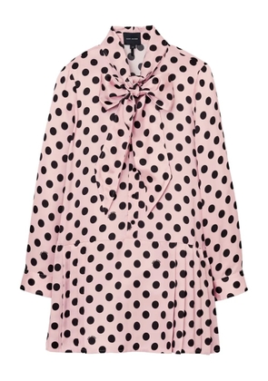 Marc Jacobs polka-dot pattern pleated mini dress - Pink
