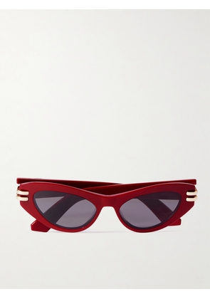 DIOR Eyewear - Cdior B1u Cat-eye Acetate And Gold-tone Sunglasses - Red - One size
