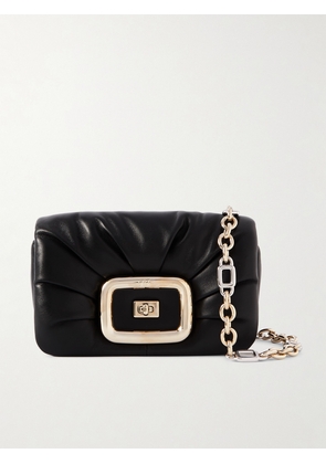 Roger Vivier - Viv' Choc Me Mini Padded Leather Shoulder Bag - Black - One size