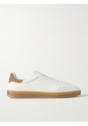 Loro Piana - Tennis Walk Suede-trimmed Leather Sneakers - White - IT35,IT36,IT36.5,IT37,IT37.5,IT38,IT38.5,IT39,IT39.5,IT40,IT40.5,IT41