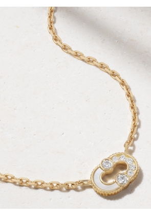 Viltier - Magnetic 18-karat Gold, Mother-of-pearl And Diamond Necklace - One size