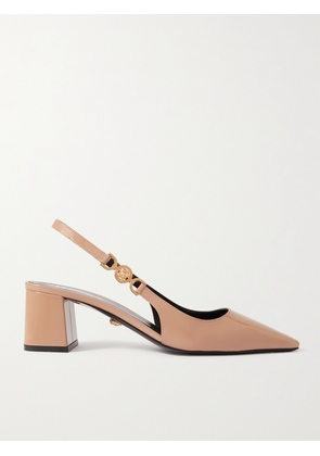 Versace - Embellished Patent-leather Slingback Pumps - Pink - IT35,IT35.5,IT36,IT36.5,IT37,IT37.5,IT38,IT38.5,IT39,IT39.5,IT40,IT40.5,IT41