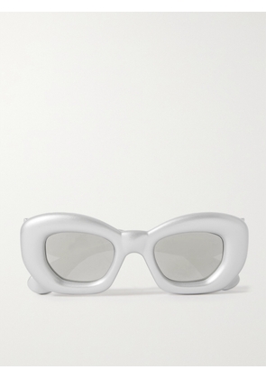 Loewe - Inflated Oversized D-frame Acetate Sunglasses - Silver - One size
