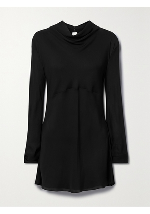 KHAITE - Vray Cutout Silk-georgette Top - Black - US0,US2,US4,US6,US8,US10,US12