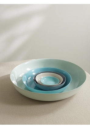 Mud Australia - + Net Sustain Pebble Set Of Five Porcelain Serving Bowls - Blue - One size