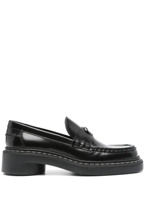 Marine Serre 50mm leather loafers - Black