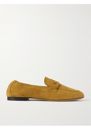 MARANT ÉTOILE - Iseri Embellished Suede Loafers - Brown - FR35,FR36,FR37,FR38,FR39,FR40,FR41