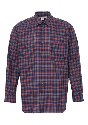 Comme Des Garçons Shirt plaid chest-pocket shirt - Blue