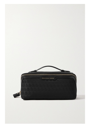 Anya Hindmarch - Dressing Table Leather-trimmed Logo-jacquard Nylon Cosmetics Case - Black - One size