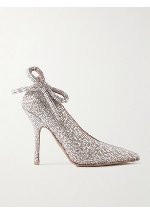 Valentino Garavani - Crystal-embellished Satin Pumps - Pink - IT37,IT37.5,IT38,IT38.5,IT39,IT39.5,IT40,IT40.5,IT41