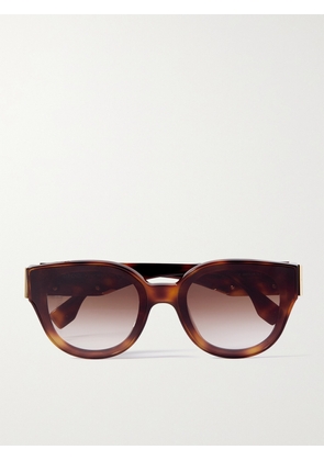 Fendi Eyewear - First D-frame Embellished Tortoiseshell Acetate Sunglasses - Brown - One size