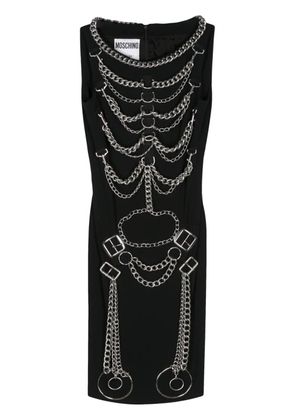 Moschino Pre-Owned 2010s chain-detailed midi dress - Black