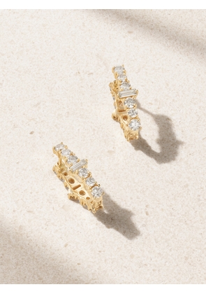Ileana Makri - Rivulet 18-karat Gold Diamond Hoop Earrings - One size