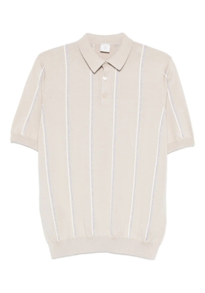 Eleventy striped short-sleeve polo shirt - Neutrals