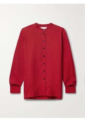Veronica de Piante - Wool And Silk-blend Shirt - Red - IT38,IT40,IT42,IT44,IT46