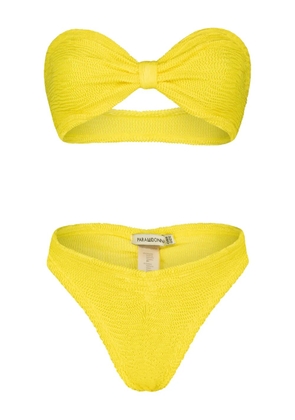 PARAMIDONNA Lucy knot two piece swimsuit - Yellow