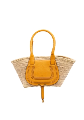 Chloé Pre-Owned 2022 Medium Raffia Marcie Basket tote bag - Yellow