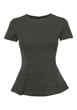 BOSS GREEN HUGO BOSS jacquard peplum top - Black