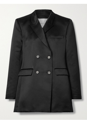 Veronica de Piante - + Net Sustain Giulia Double-breasted Silk-satin Blazer - Black - IT38,IT40,IT42,IT44,IT46,IT48