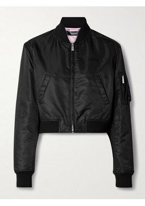 Versace - Cropped Shell Bomber Jacket - Black - IT36,IT38,IT40,IT42,IT44,IT46,IT48