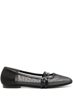 GIABORGHINI Felice mesh ballerina shoes - Black