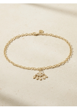 Sydney Evan - Evil Eye 14-karat Gold Diamond Anklet - One size
