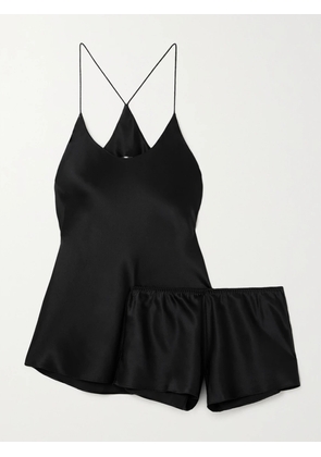 Olivia von Halle - Bella Silk-satin Pajama Set - Black - x small,small,medium,large,x large