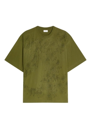 DRIES VAN NOTEN embroidered floral T-shirt - Green