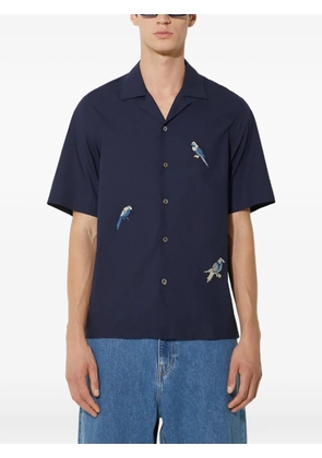 Paul Smith bird-embroidered shirt - Blue